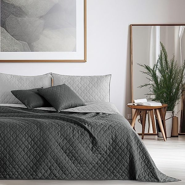 DecoKing Tagesdecke Bettüberwurf mit Uni Wendedesign günstig online kaufen