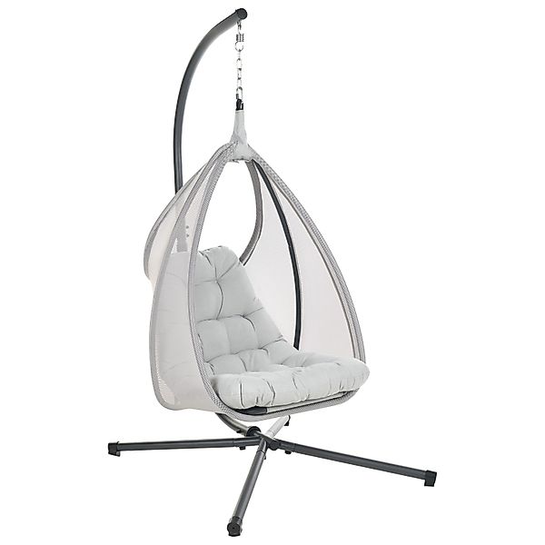 Beliani Hängesessel Grau 136x98x195 günstig online kaufen