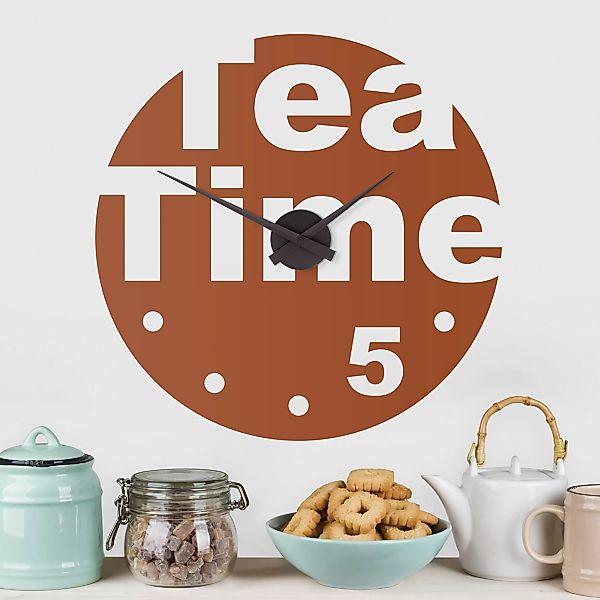 Wandtattoo-Uhr Tea Time günstig online kaufen