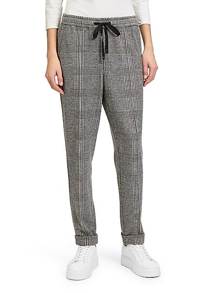 Betty&Co Bundfaltenhose Damen Karo-Hose mit Bindegürtel günstig online kaufen