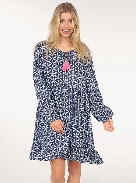 Zwillingsherz Sommerkleid ""Stargazing"", mit Muster, langen Ärmeln und Tas günstig online kaufen