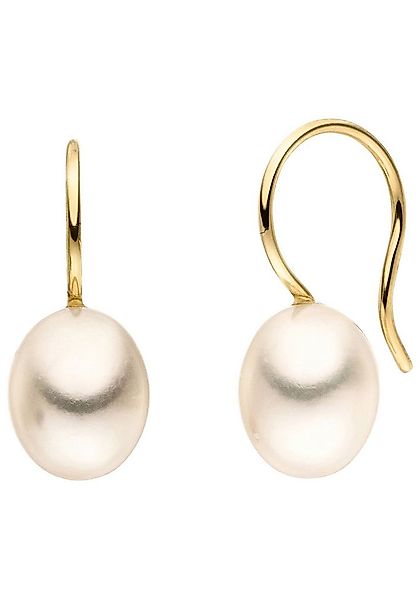 JOBO Perlenohrringe mit Haken, 375 Gold mit Süßwasser-Zuchtperlen günstig online kaufen