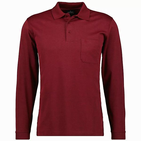 RAGMAN Poloshirt Herren Langarm-Poloshirt - Soft Knit Polo Knopf günstig online kaufen