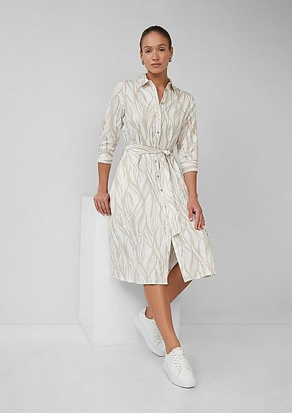 s.Oliver Midikleid Kleid Hemdblusenkleid aus Popeline in Midilänge mit All- günstig online kaufen