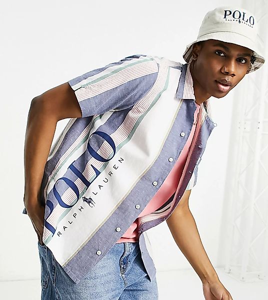 Polo Ralph Lauren x ASOS – Exclusive Collab – Gestreiftes Hemd mit Reverskr günstig online kaufen
