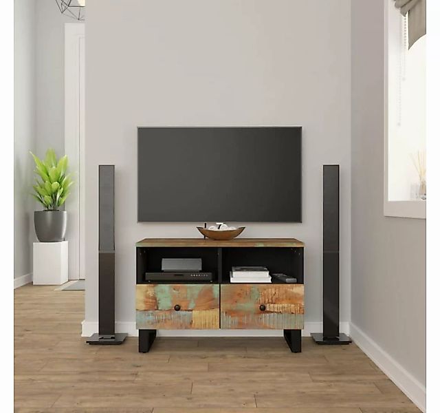 furnicato TV-Schrank 70x33x46 cm Altholz Massiv günstig online kaufen