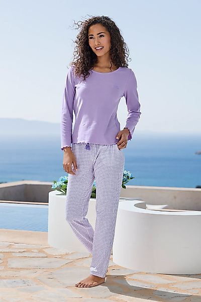 Vivance Dreams Pyjamaoberteil 1-teilig, 1 mit Babylock-Kanten günstig online kaufen