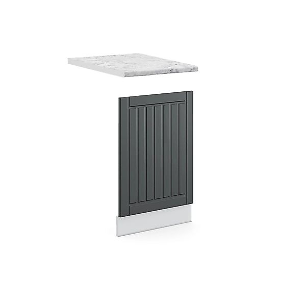 Vicco Frontblende Fame-Line Geschirrspüler Fronttür Anthrazit Landhaus/Weiß günstig online kaufen