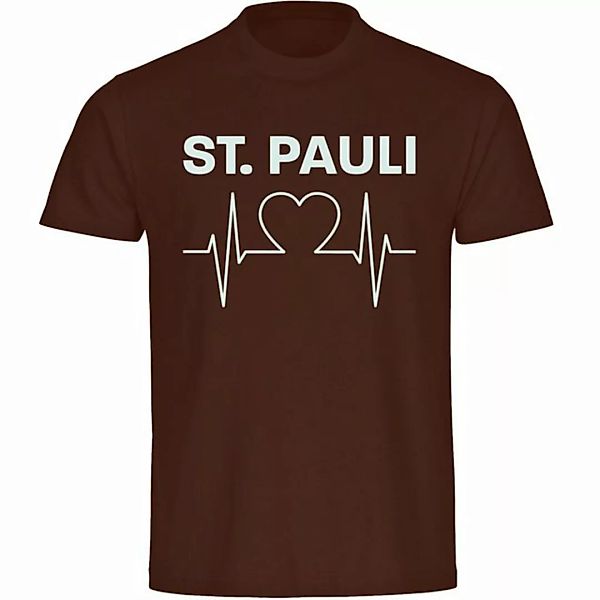 multifanshop T-Shirt Herren St. Pauli - Herzschlag - Männer günstig online kaufen