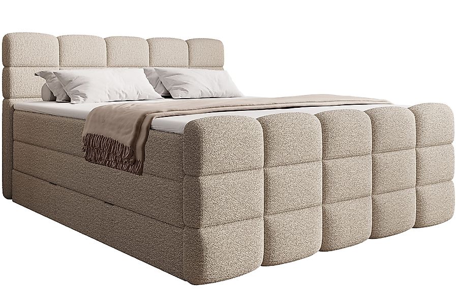 wonello Boxspringbett Carenzo, Doppelbett mit Bettkasten, günstig online kaufen