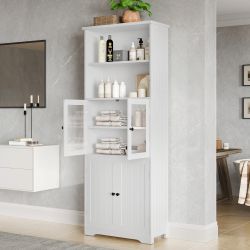 TavilaEcon Hochschrank Badezimmerschrank mit feuchtigkeitsbeständiger Lacki günstig online kaufen