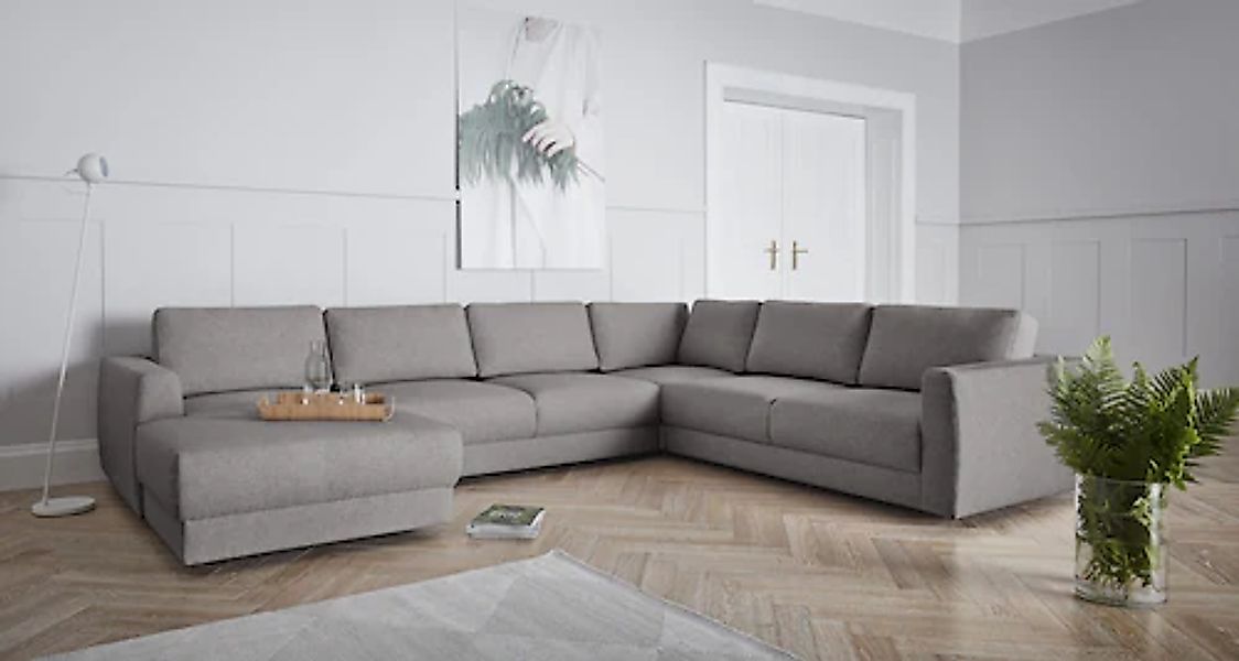 Home affaire Wohnlandschaft »Hobro U-Form« in 3 Bezugsqualitäten in vielen günstig online kaufen