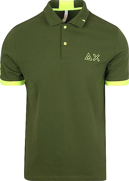 Sun68 Poloshirt Logo Fluo Army Grün - Größe M günstig online kaufen