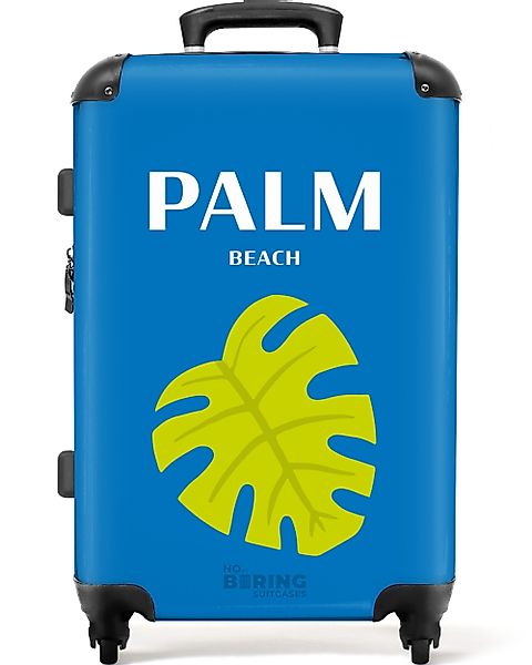 NoBoringSuitcases.com© Hartschalen-Trolley Blau mit Palm Beach günstig online kaufen