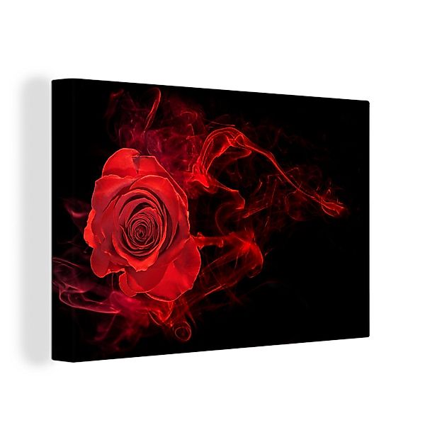 OneMillionCanvasses® Leinwandbild Rosen - Rot - günstig online kaufen