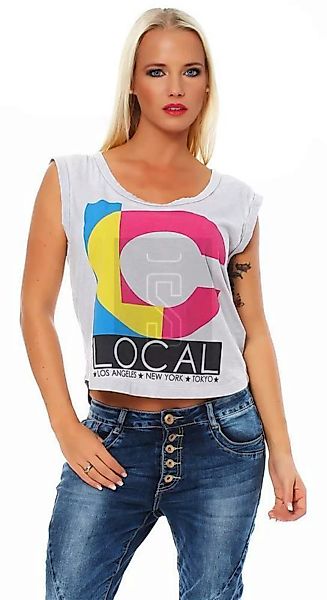 Local Celebrity Damen T-Shirt Shirt Top Damenshirt LC Logo günstig online kaufen