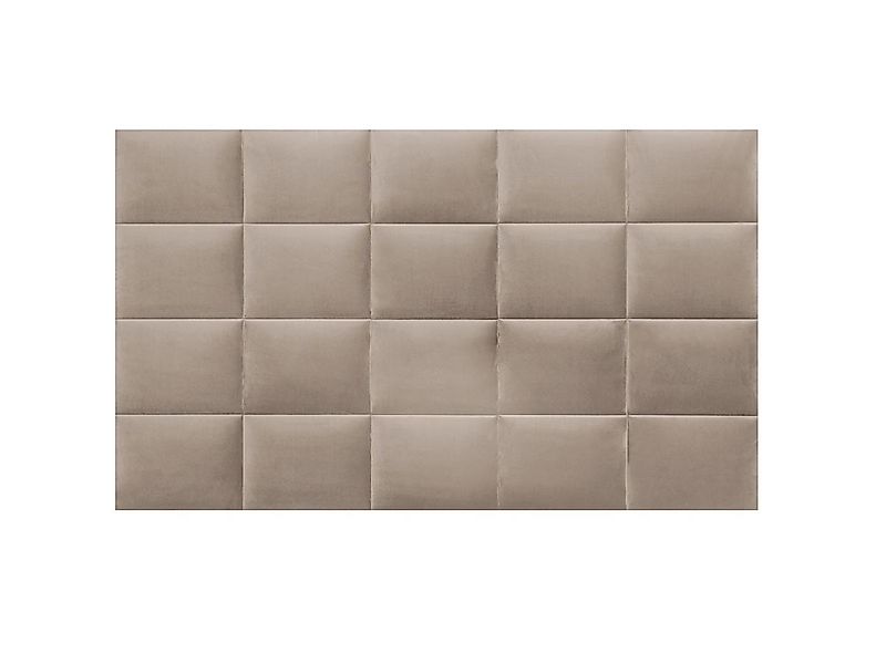 Wandpaneel Bett-Kopfteil - 200 cm - Samt - Beige - BARTEL von Pascal Morabi günstig online kaufen