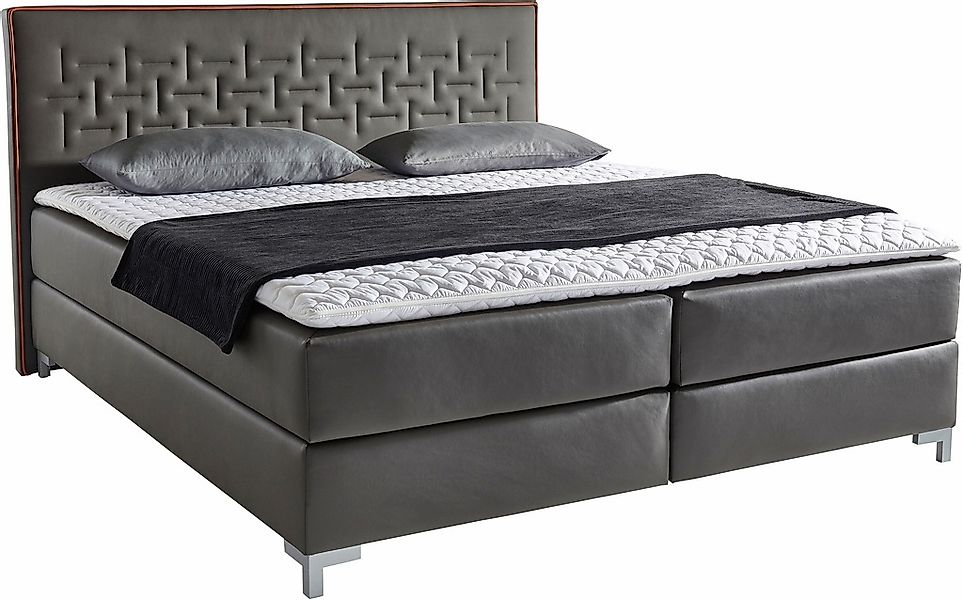 INOSIGN Boxspringbett "Coos", mit besonderer Steppung im Kopfteil, 3 Matrat günstig online kaufen