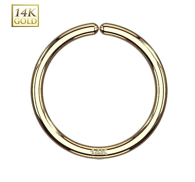Taffstyle Nasenpiercing 14K Echt Gold Tragus Septum Ohr Piercing Ring Gelbg günstig online kaufen