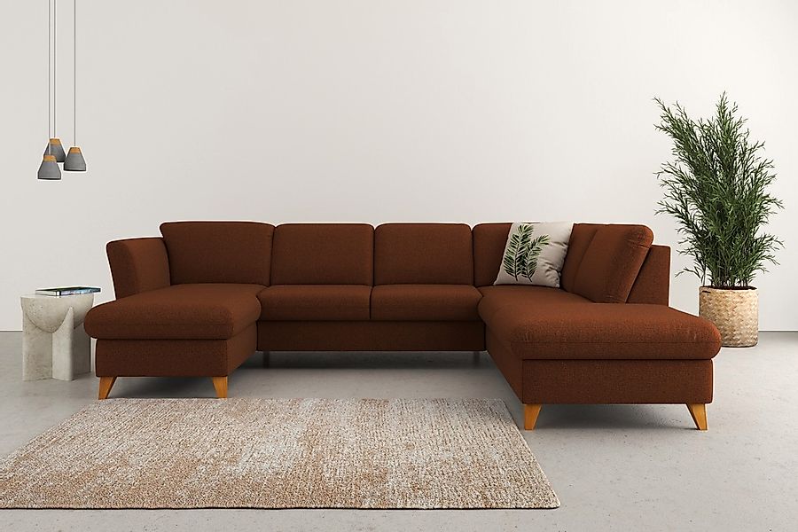 Home affaire Wohnlandschaft "Trelleborg U-Form" Federkern-Polsterung, wahlw günstig online kaufen