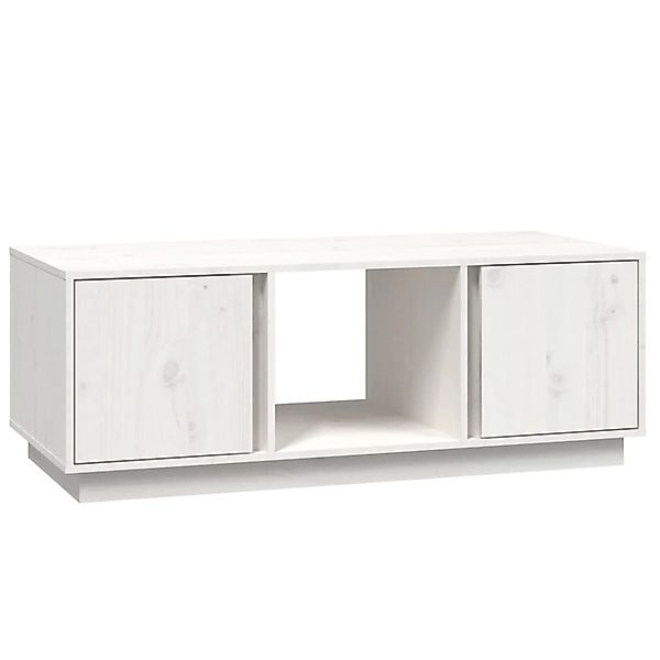 vidaXL Couchtisch Weiß 110x50x40 cm Massivholz Kiefer 814425 günstig online kaufen
