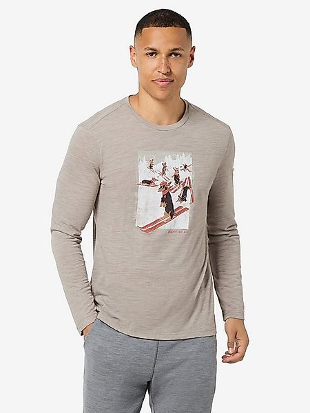 SUPER.NATURAL Langarmshirt für Herren, Merino M DACHSHUND PARTY LS mit Ski- günstig online kaufen
