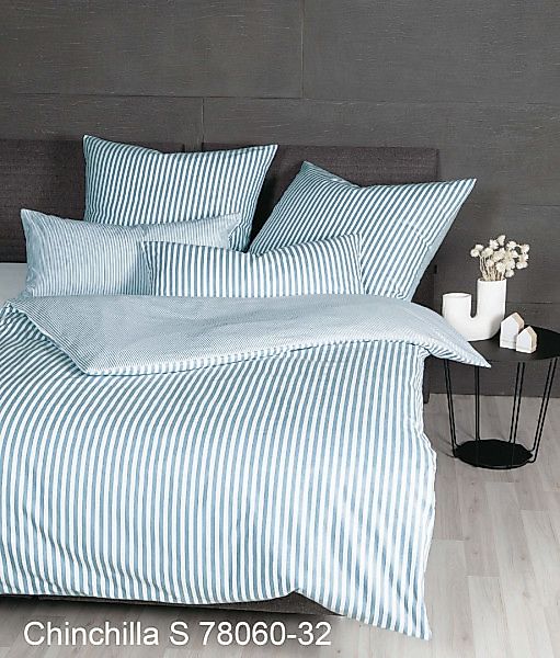 Janine Janine Edelflanell Bettwäsche Chinchilla S 78060 perlblau Größe:  80 günstig online kaufen