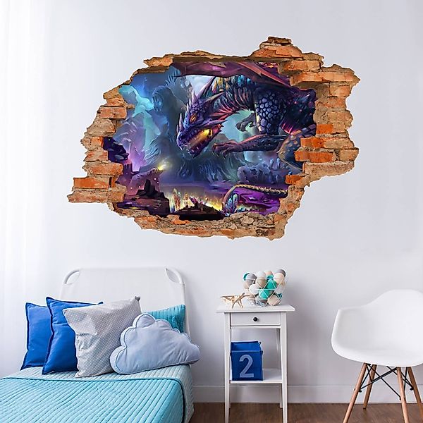 nikima Wandtattoo 097 Drache - Loch günstig online kaufen