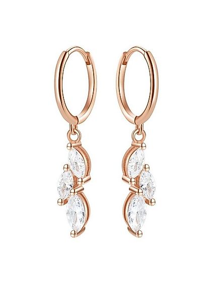 Hey Happiness Paar Ohrhänger Tropfen Kristalle, Damen Silber Ohrringe, Silb günstig online kaufen