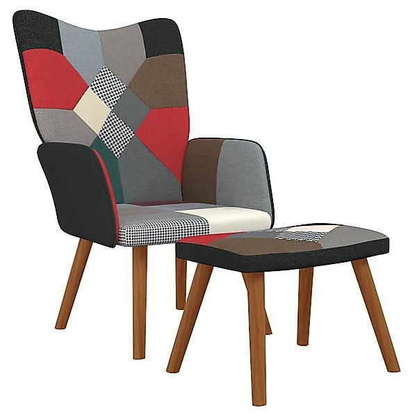 vidaXL Sessel Relaxsessel mit Hocker Patchwork günstig online kaufen