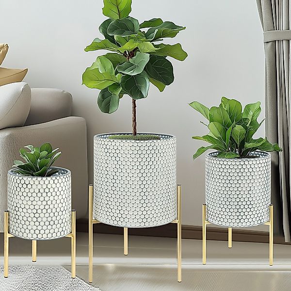 G-LEAF Blumentopf Moderne Pflanzgefäße aus Metall günstig online kaufen