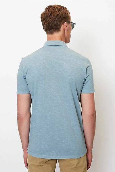 Marc O'Polo Polohemd Melange Stormy Blau - Größe XXL günstig online kaufen