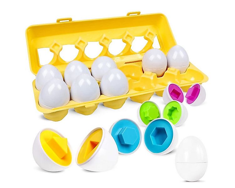FOUORTUNATE-BEE Lernspielzeug Montessori Spielzeug Passende Eier Farbe & Fo günstig online kaufen