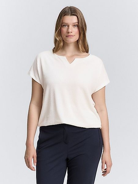 TOM TAILOR PLUS T-Shirt T-Shirt Plus Size - T-Shirt im Material-Mix günstig online kaufen