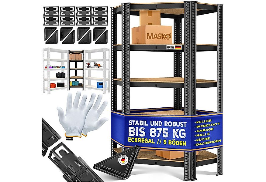 MASKO Schwerlastregal, Eckregal Lagerregal Schwerlastregal, Kellerregal, 18 günstig online kaufen