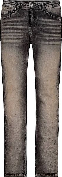 Monari 5-Pocket-Jeans Anthrazit Funkelnde Strasssteine günstig online kaufen