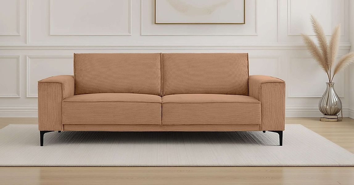 PLACES OF STYLE 3-Sitzer "3er Sofa Oland, Struktur, Flachgewebe, Luxus-Micr günstig online kaufen