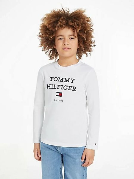 Tommy Hilfiger Langarmshirt TH LOGO TEE L/S mit großem Logo auf der Brust günstig online kaufen