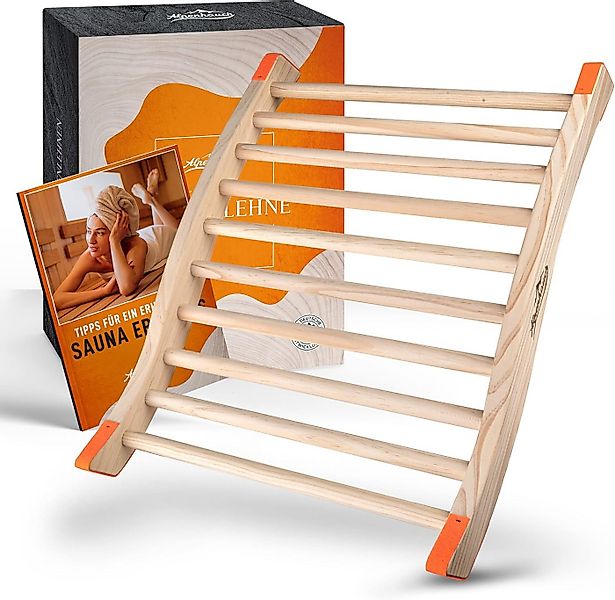Alpenhauch Sauna-Rückenlehne - Ergonomische S-Form Rückenstütze aus Naturho günstig online kaufen
