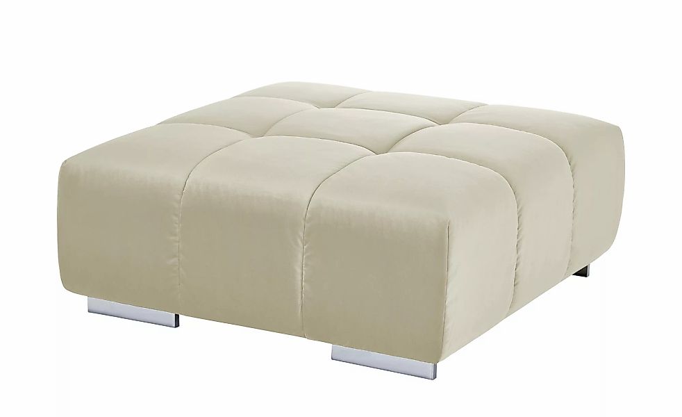 uno Hocker aus Samt  Origo ¦ creme ¦ Maße (cm): B: 103 H: 42 T: 103.0 Polst günstig online kaufen