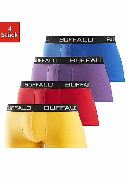 Buffalo Hipster Packung, 4 Stk. knapp sitzende Boxershorts mit Kontrastbund günstig online kaufen