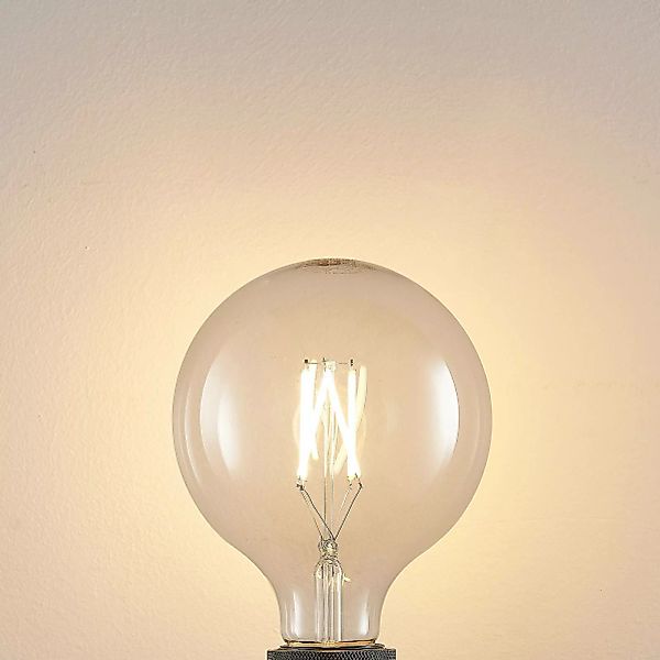 LED-Filament E27 8W 2.700K G125 Globe klar 2er-Set günstig online kaufen