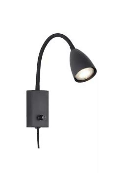 Wandlampe mit Schalter Stecker Schwarz GU10 günstig online kaufen