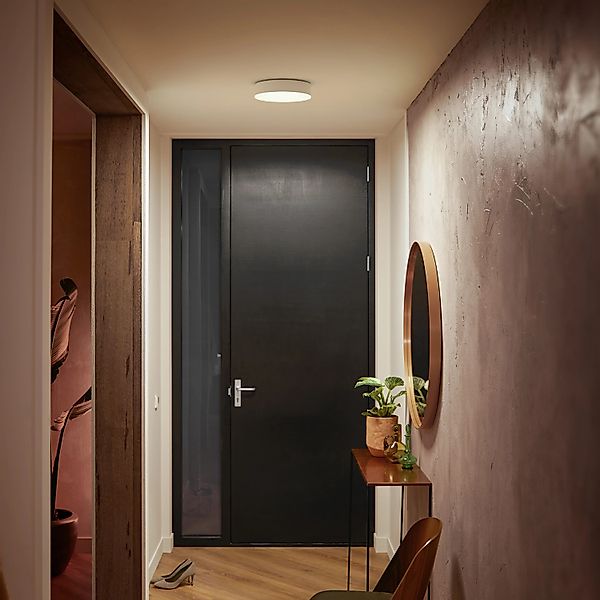 Philips Hue Deckenleuchte White Ambiance Enrave Weiß 950 lm rund inkl. Dimm günstig online kaufen