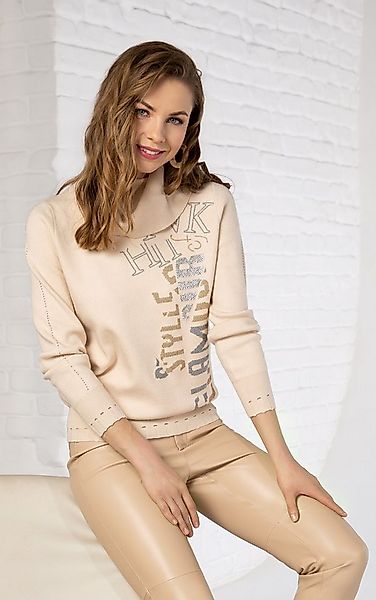 Passioni Rollkragenpullover mit dezenten Strassdetails günstig online kaufen