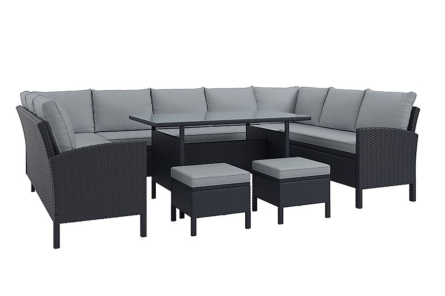 KONIFERA Gartenlounge-Set ""Miami"" Set, 3x 3er Sofabank, Tisch 66x120x74 c günstig online kaufen