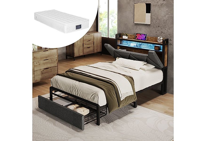 Gotagee Polsterbett Bettkasten Einzelbett Jugendbett Multifunktionsbett 90x günstig online kaufen