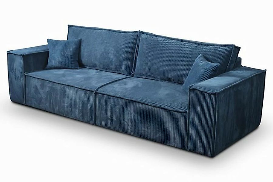 Compleo Schlafsofa MONA mit Bettkasten und Bettfunktion, Cordstoff, 3-Sitze günstig online kaufen