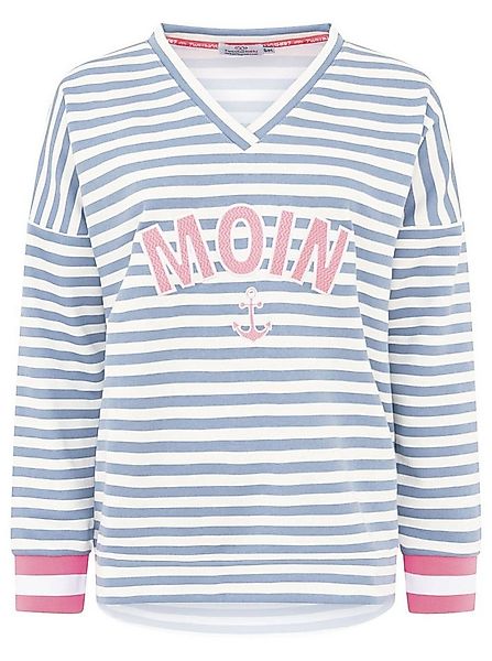 Zwillingsherz Sweatshirt Sweat Pullover V-Neck "MoinZH" günstig online kaufen