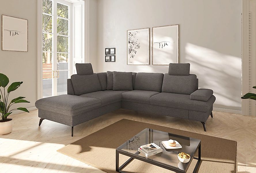sit&more Ecksofa "Morris Jubi L-Form", inkl. Armteilfunktion und 1 Zierkiss günstig online kaufen